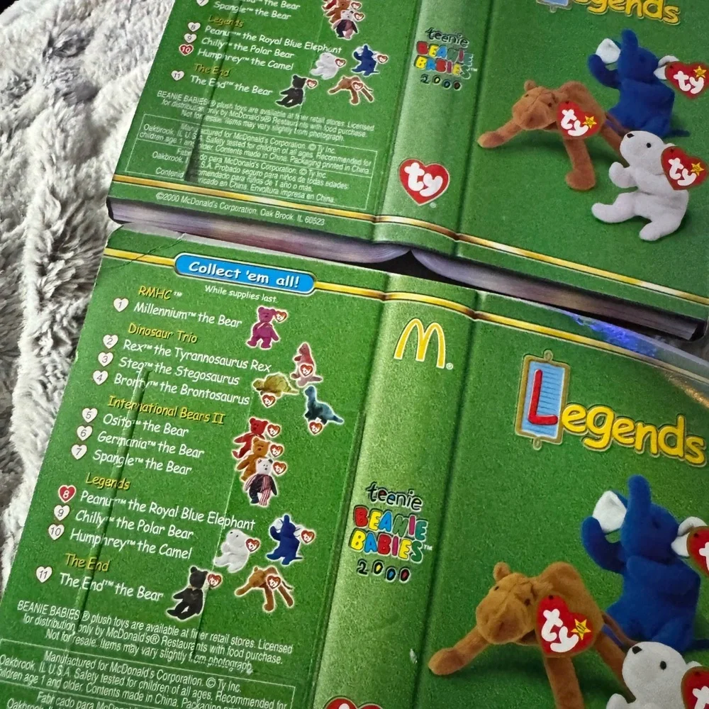 2000 McDonalds Ty Teenie Beanie Babies Legends Set